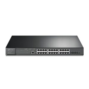 TP-Link Switch menedzselt Layer2+ 28 port · 24x 1GbE · 4x SFP+ · PoE teljesítmény 384 watt · 24x PoE at  · 19 ·  · Omada · SG3428XMP