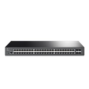 TP-Link Switch menedzselt Layer2+ 52 port · 48x 1GbE · 4x SFP · 19"  · ventilátor nélküli, Omada  · SG3452