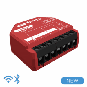 Shelly · Süllyesztett · "1PM Gen3" · 4 darabos csomag · Relé · max. 16A · 1 csatorna · WLAN · BT