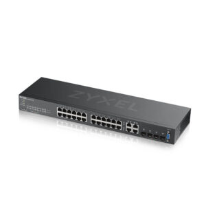 Zyxel Switch teljes körűen menedzselt Layer2+ 28 port • 24x 1 GbE • 4x 1 Gb kombinált • 19" • Ventilátor nélküli • NebulaFlex Pro • GS2220-28