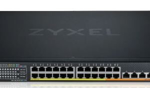 Zyxel Switch teljes körűen menedzselt Layer3 30 port • 24x 2.5GbE • 4x 10 GbE • 2x SFP+ • 19" • NebulaFlex Pro • XMG1930-30
