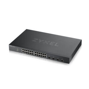 Zyxel Switch intelligensen menedzselt Layer2 28 portos • 24x 1 GbE • PoE Költségvetés 375 Watt • 24x PoE • 4x SFP+ • 19" • NebulaFlex • XGS1935-28HP