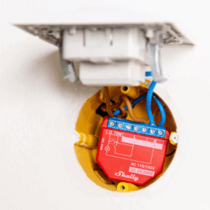 Shelly · Süllyesztett · "Plus 1PM" · Relé · Max. 16A · 1 csatorna · Mérési funkció · WLAN · BT