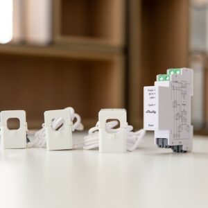 Shelly · DIN sín · "Pro 3EM 120A" · Árammérő · 3 db 120A-es csatlakozóval · Mérési funkció · WLAN · LAN · BT