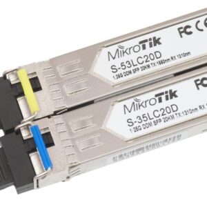 MikroTik kiegészítők SFP modul pár, S-35LC20D + S-53LC20D