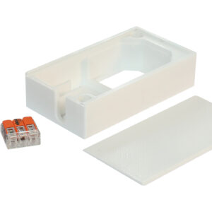 Shelly tartozék / ház Shelly PLUS sorozathoz zárt fedéllel, 2 db WAGO 221-413 elemmel