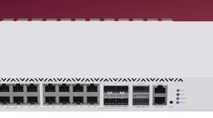 MikroTik Cloud Router Switch CRS326-4C+20G+2Q+RM, 20x 2,5 GB port, 4x kombinált 10G port, 2x QSFP+ 40G